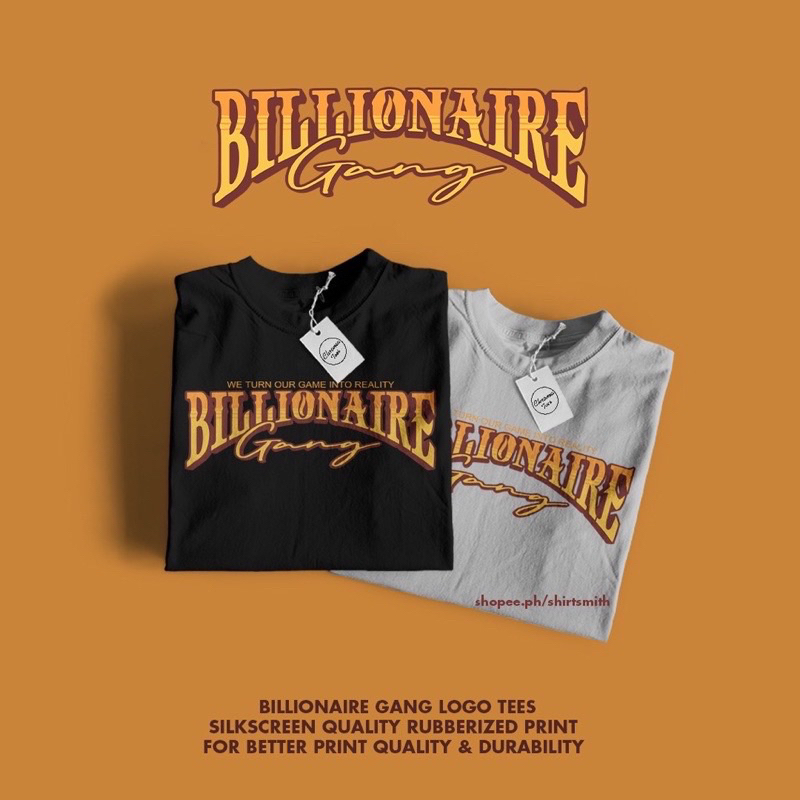 BILLIONAIREGang quality cotton shirt tshirts cod. Shopee Philippines