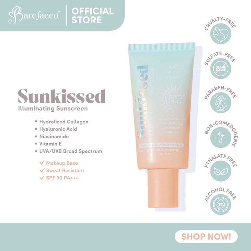 Simply HUE | Barefaced Sunkissed Illuminating Sunscreen SPF30 PA