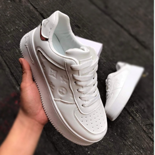 Sports Thick bottom trending L.V rubber Increase height korean Low cut shoes  for Women Sneakers