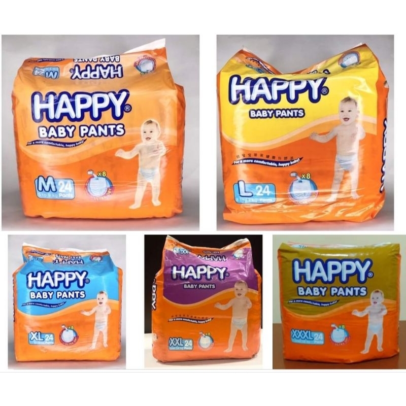 HAPPY BABY PANTS DIAPER ULTRA DRY X24PCS Shopee Philippines