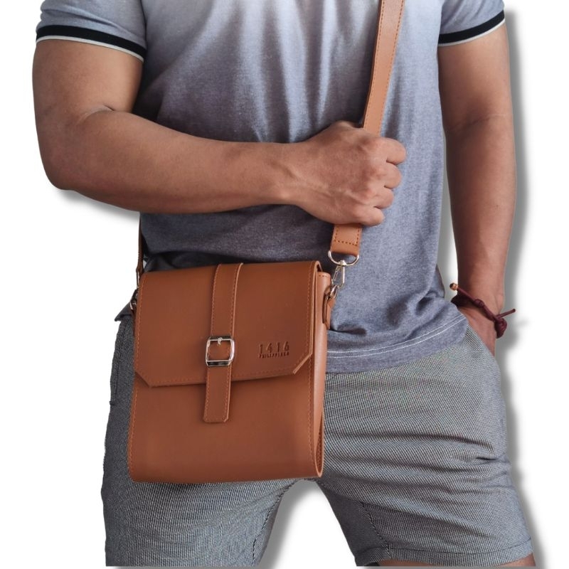 CALIX Sling Bag Belt Type Straps Vegan Leather Crossbody Bag