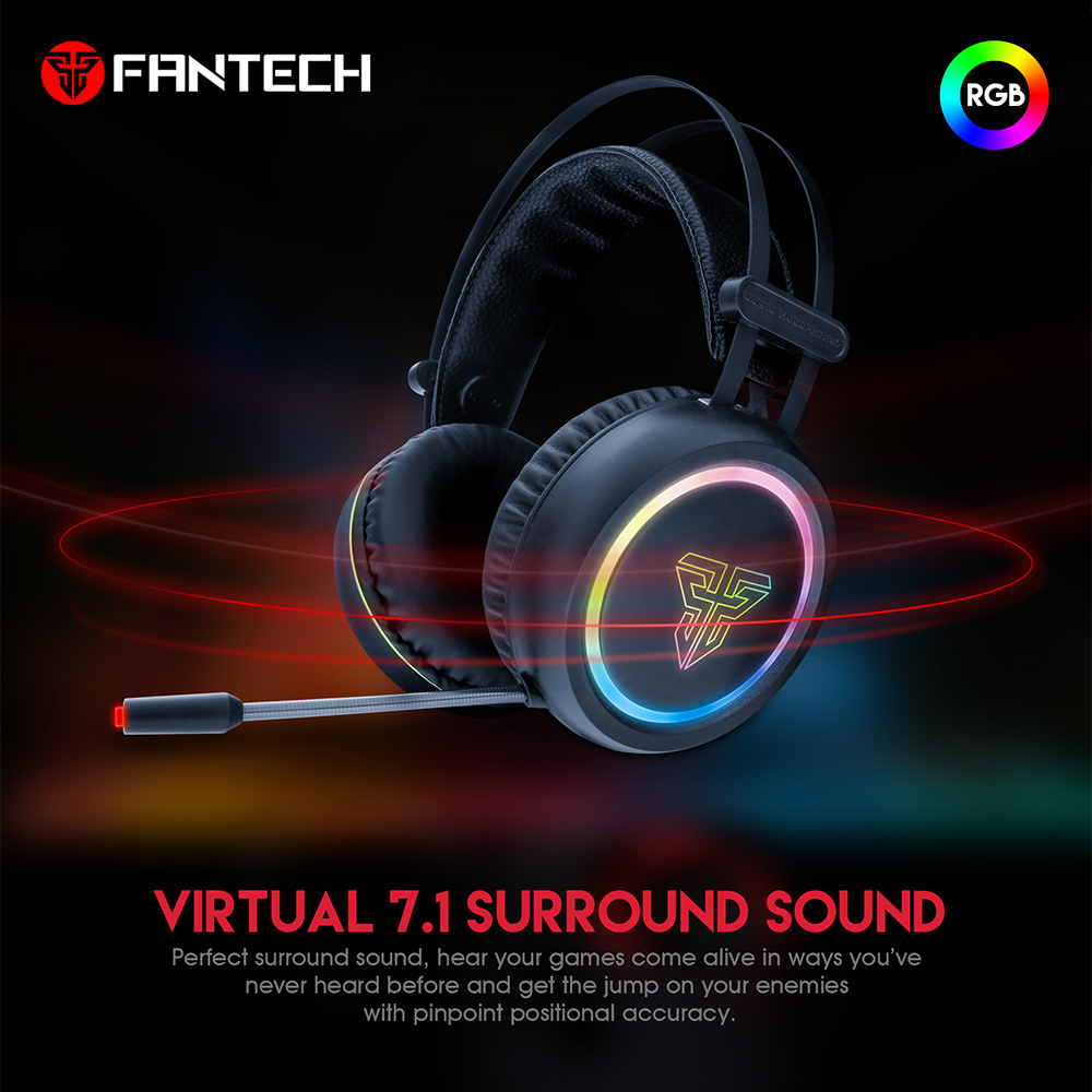 100% LEGIT FANTECH RGB HG15 GAMING HEADSET - {Mzone} | Shopee Philippines