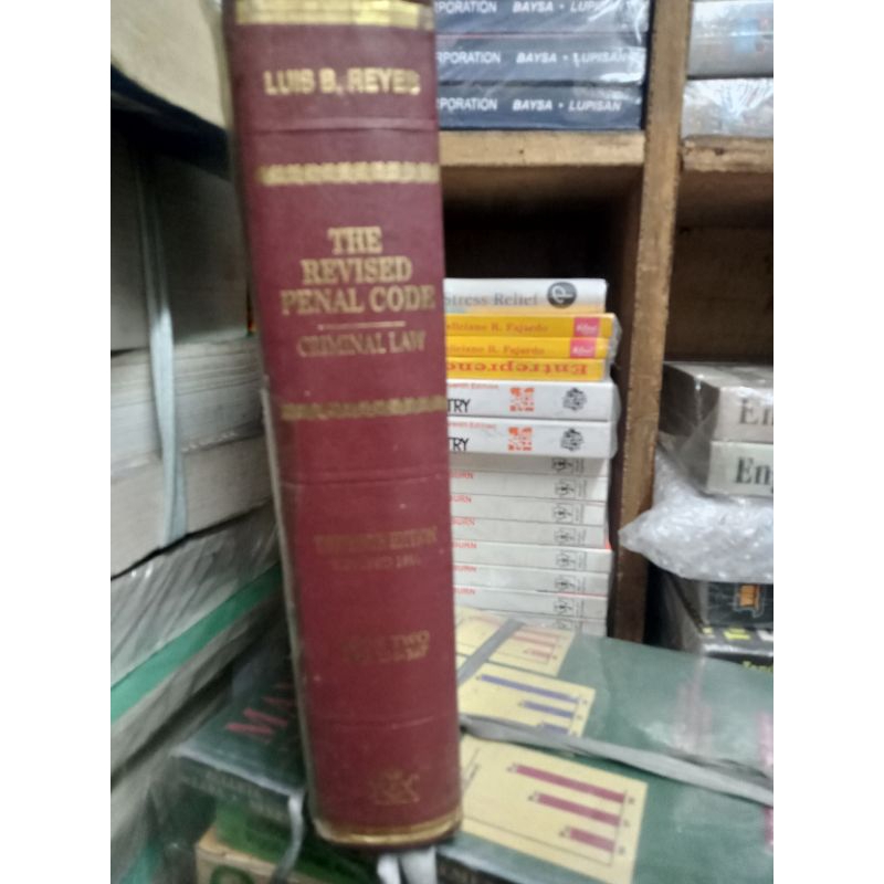 THE REVISED PENAL CODE, CRIMINAL. LAW(USED LAW BOOKS) Shopee Philippines