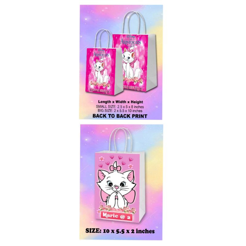 (Chelle)Marie Aristocats Theme Lootbags (10pcs per pack) | Shopee ...