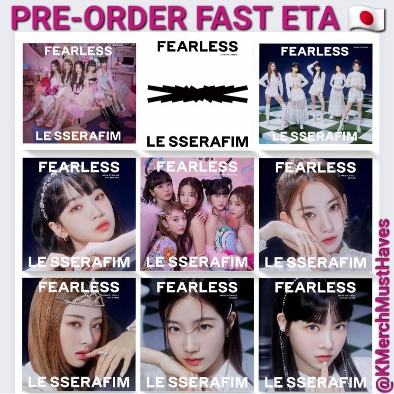 LE SSERAFIM FEARLESS JAPAN 1ST SINGLE with POB CHAEWON YUNJIN EUNCHAE  SAKURA KAZUHA EASY ANTIFRAGILE | Shopee Philippines