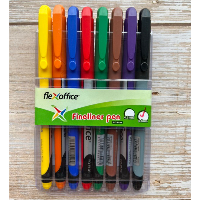 FlexOffice Fineliner Pen 8pcs F0-FL01 | Shopee Philippines