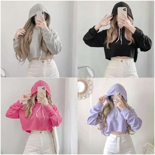 Crop top 2025 hoodie shopee