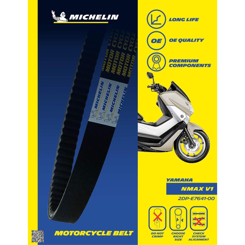 Michelin Genuine Scooter Belt VBelt xmax Mio125 M3 Click125 Click150 Aerox Nmax Beat Fi pcx adv