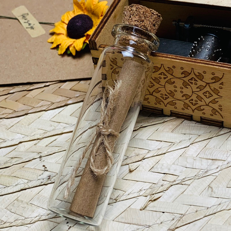 Blank letter in a vial with cork lid | Shopee Philippines