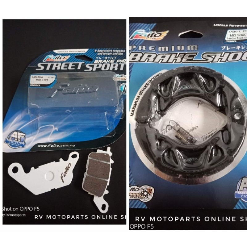 FAITO Brake Pad & Brake Shoe For Mio i 125 / aerox 155 / Mio soul 125