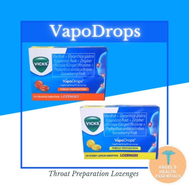 Vicks Vapodrops Lozenges 24 Pieces Per Box Shopee Philippines