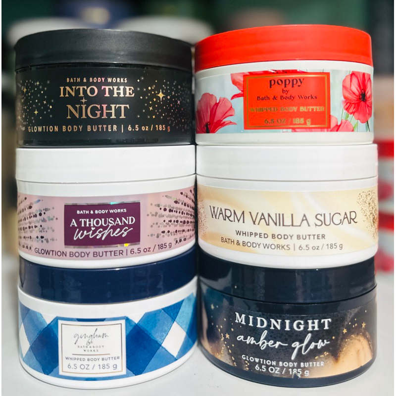 Bath and Body Works Body Butter OR Glowtion, 6.5oz/185g Shopee