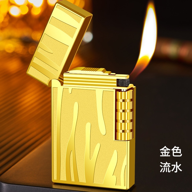 Elegant Golden Pipe Lighter/Handy Portable Refillable Pipe Lighter with