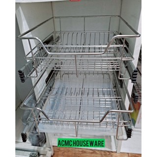 Stainless steel pull out dish rack hotsell