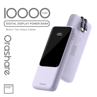 Orashare OH10 Power Bank Built in Cable Slim and Portable 15W Fast Charging 10000mAh