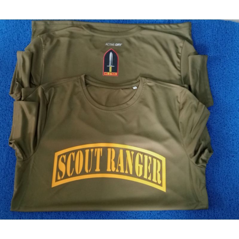 Scout ranger design olive color active dry shirt original | Shopee ...