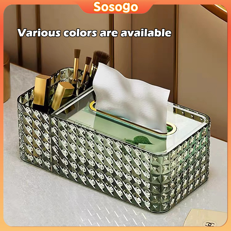 Transparent Simple Paper Box Multifunctional Tissue Box Office Desktop ...