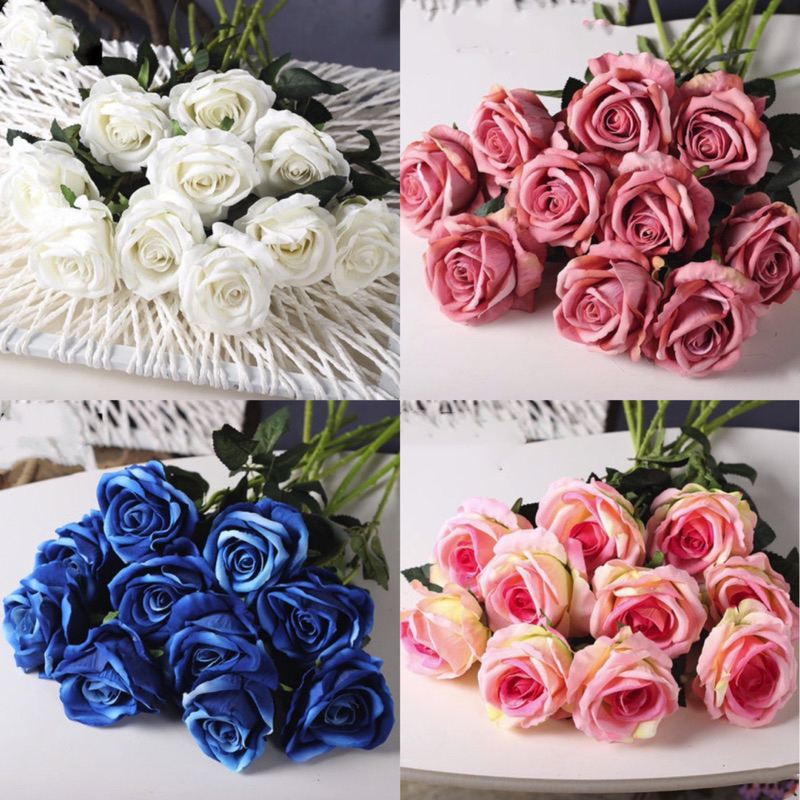 Artificial Roses Flower Artificial Flower For Gift Wedding Party Home