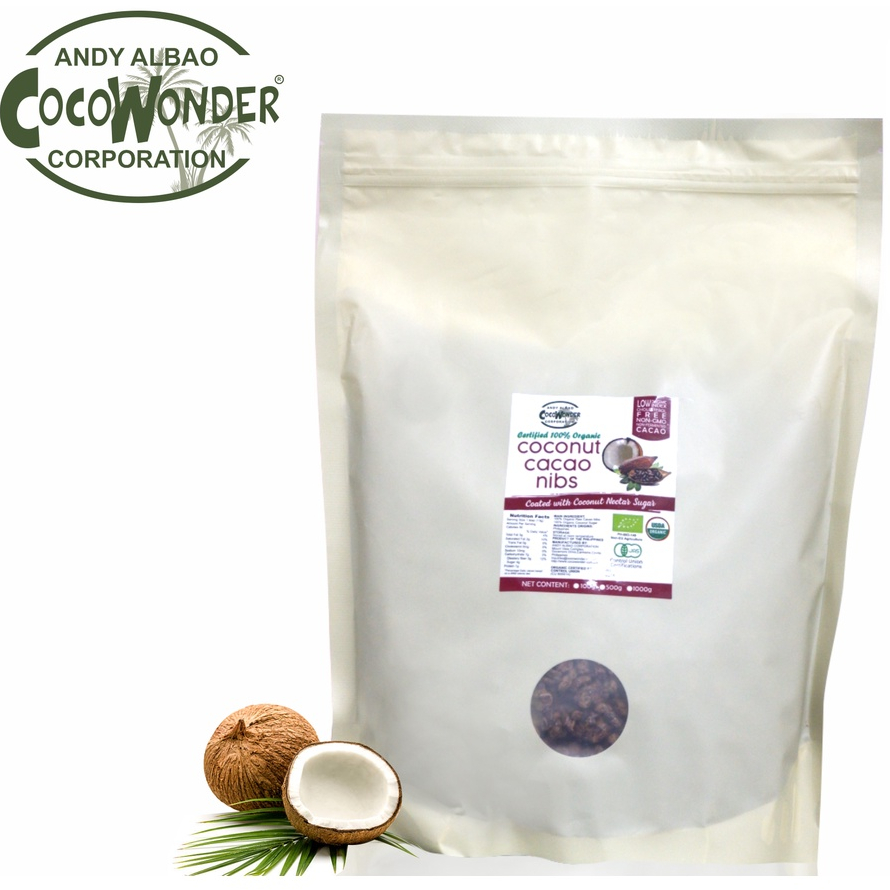Certified Organic, COCONUT CACAO NIBS Snack Food Cacao Nibs & Coconut