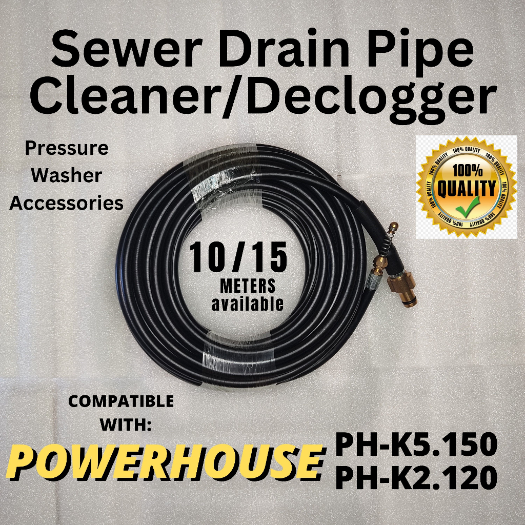 POWERHOUSE PRESSURE WASHER SEWER DRAIN PIPE CLEANER DECLOGGER PHK5.150