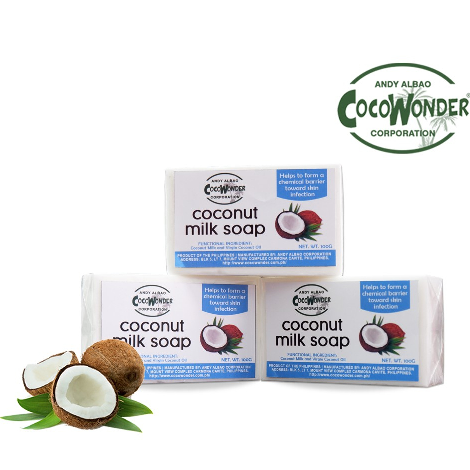 CocoWonder COCONUT MILK SOAP, Made of Organic Coconut Milk with MCT Coconut as Active