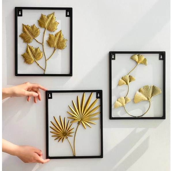 framed leaves wall art
