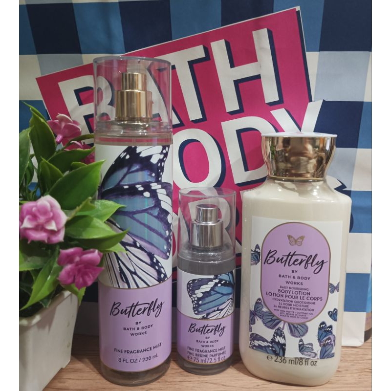 Bath & Body Works Butterfly Fine Fragrance Mist/Lotion 236/75ml ...