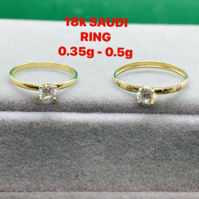 18k SAUDI GOLD LIGHTWEIGHT ENGAGEMENT RING | Shopee Philippines