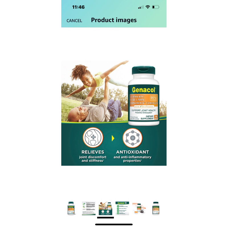 Genacol Turmeric Curcumin with Bioperine & Collagen Peptides for Joint ...