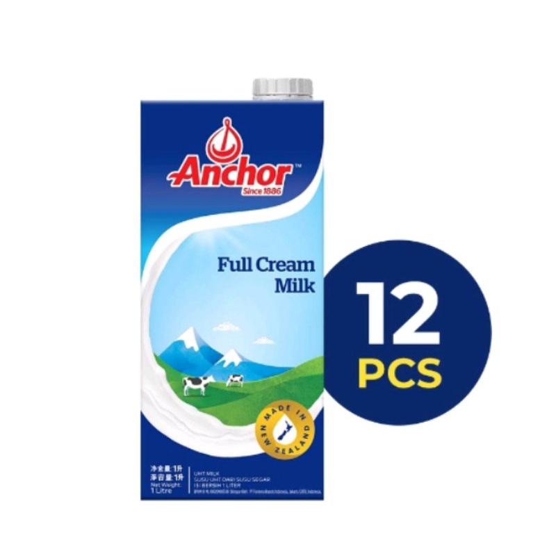 Anchor Full Cream Milk 1L x 12pcs Shopee Philippines