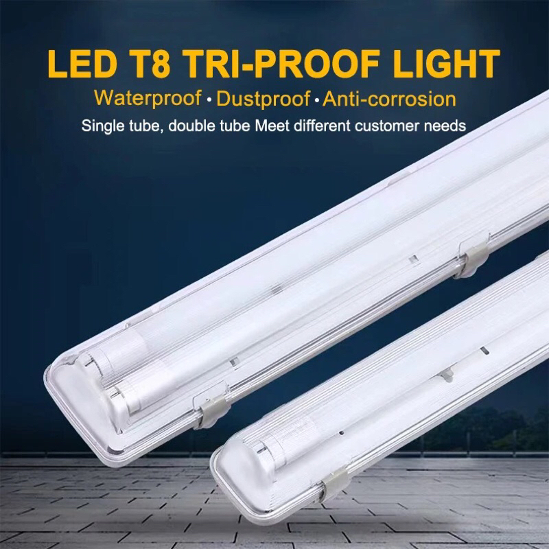 【COD & Ready】Rohstar T8 LED Thicken Triproof Outdoor Fixture 0.6m 1.2m