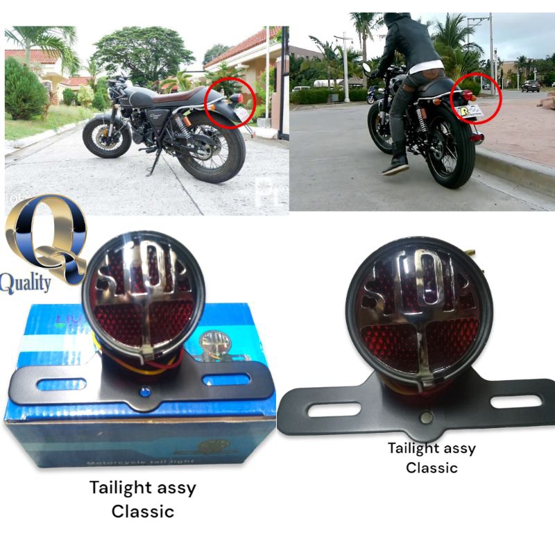 Tailight assy Classic rusi 200 Ready Convert To any motorcycle Honda ...