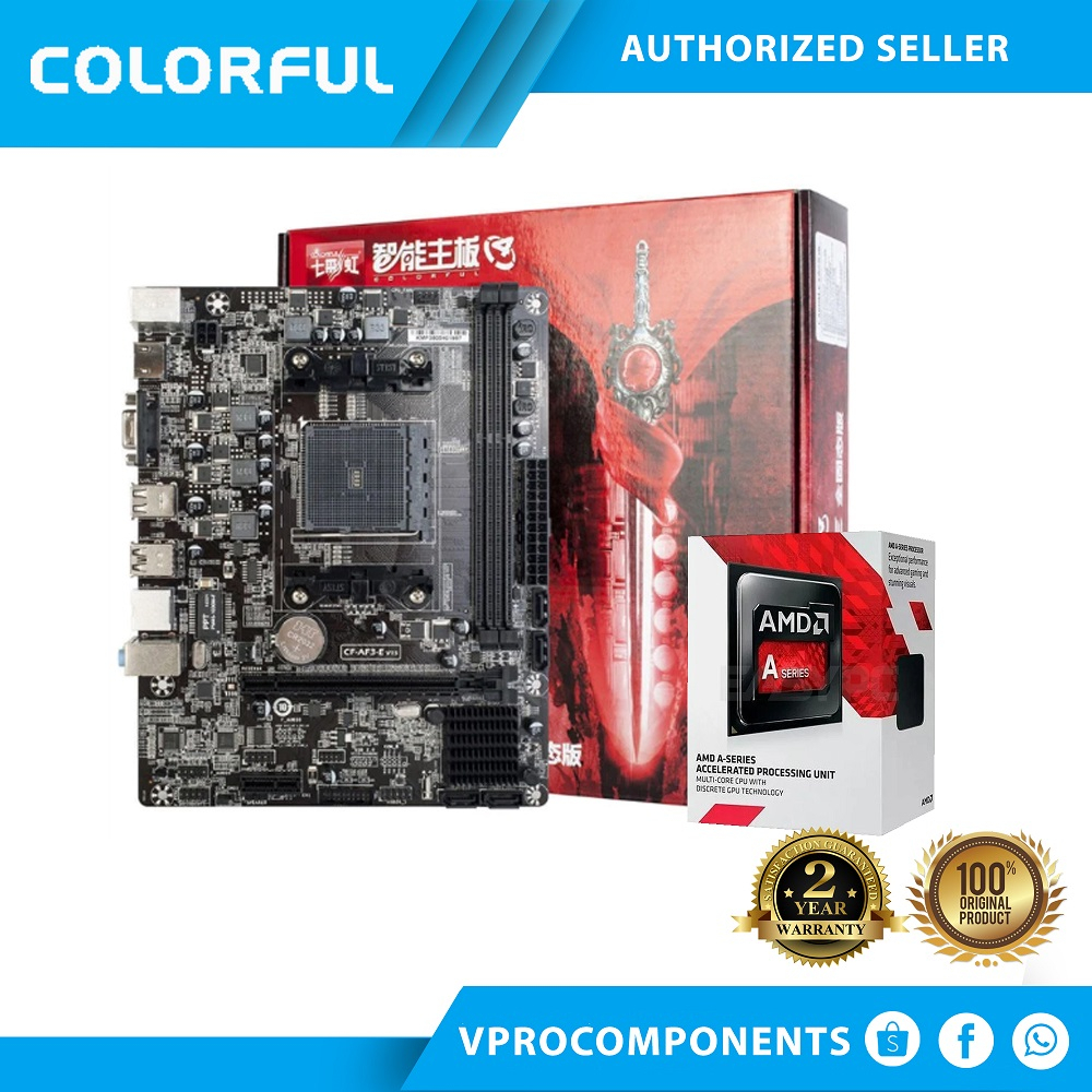 Colorful C.A68M-E Plus V15 FM2/FM2+ Socket Motherboard + AMD A6-7480k ...