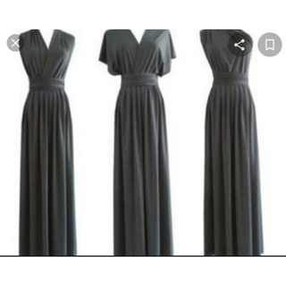 DARK GRAY INFINITY DRESS WITH ATTACHED TUBE FLOORLENGTH Shopee Philippines