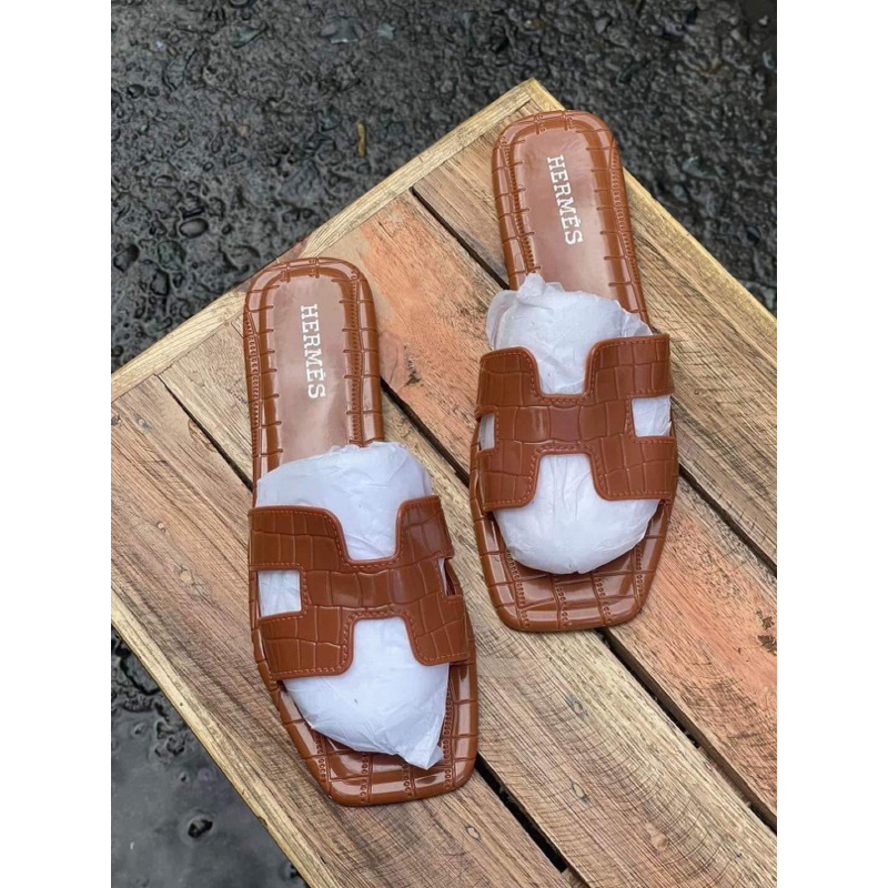 Hermes jelly slippers online