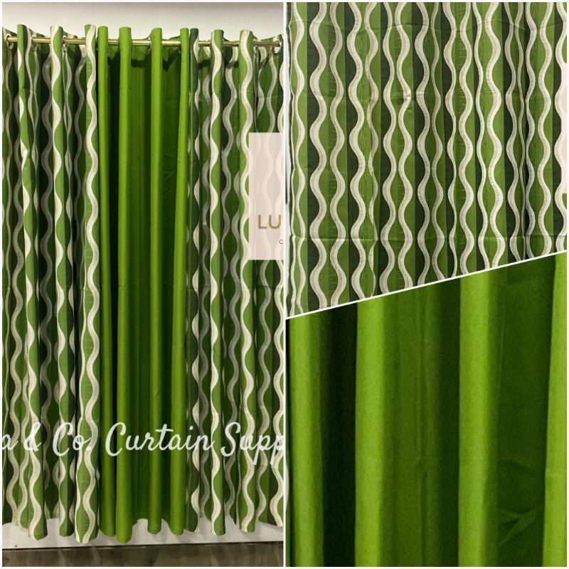 Luna&Co 3in1 Ring Curtain Sold Per Piece Cypress Design 6ft and 7ft