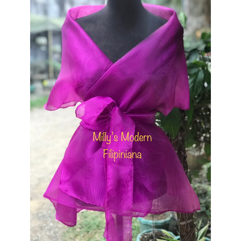 Modern filipiniana outlet dress with shawl