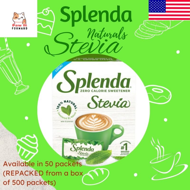 Splenda Stevia Sweetener Packets Original US Made (2gm x 50 packets