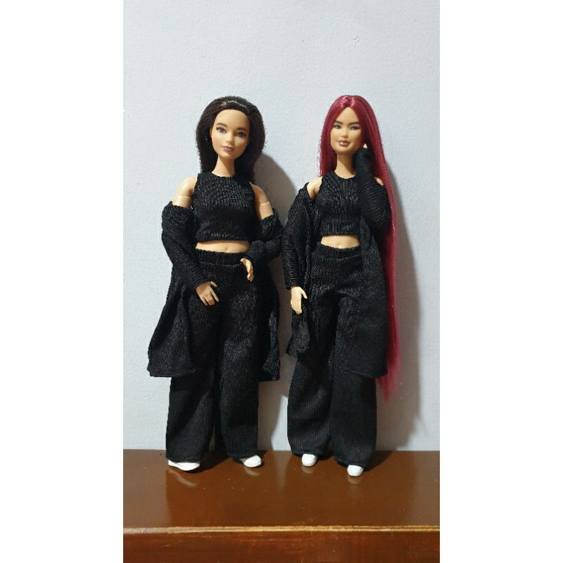 handmade barbie/curvy doll clothes (BC-3pc cardi. set) | Shopee Philippines