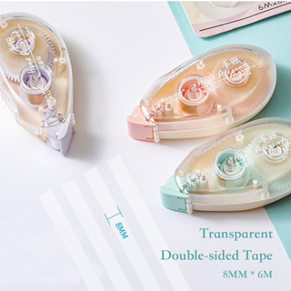 Total 1pcs Double Sided Adhesive Tape Roller Scrapbook Tape Roller,  Permanent Double-Sided Adhesive Tape Dispenser for Crafts