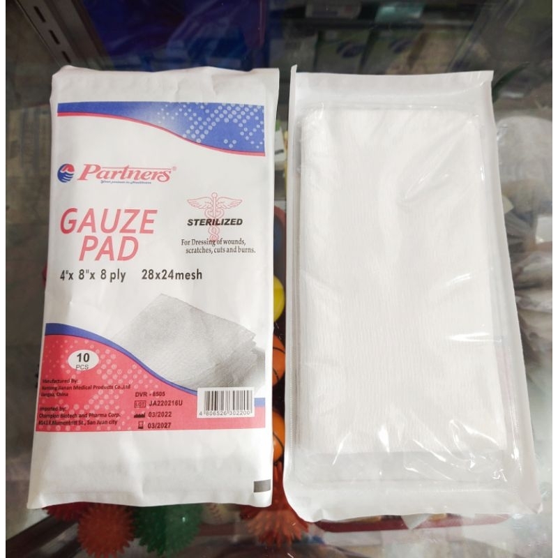 GAUZE PAD 4" X 8" X 8 PLY 10pcs Shopee Philippines