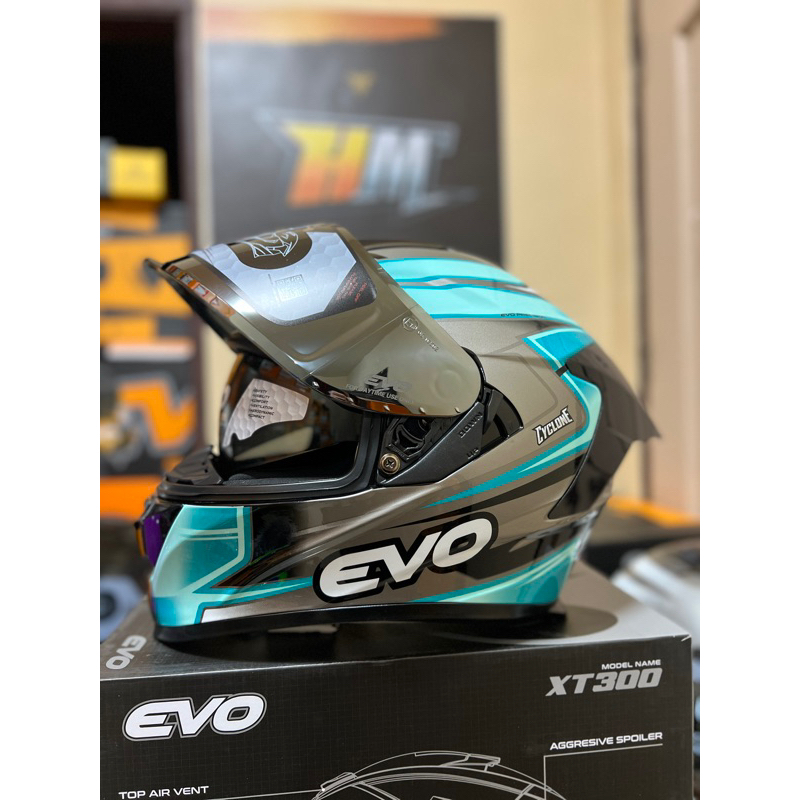 Evo Gt Pro Cyclone Full Face Dual Visor Helmet Shopee Philippines