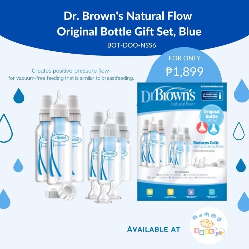 Dr.Brown Original Bottle Gift Set 6pcs( 3pcs 8oz and 3pcs 4oz) Shopee