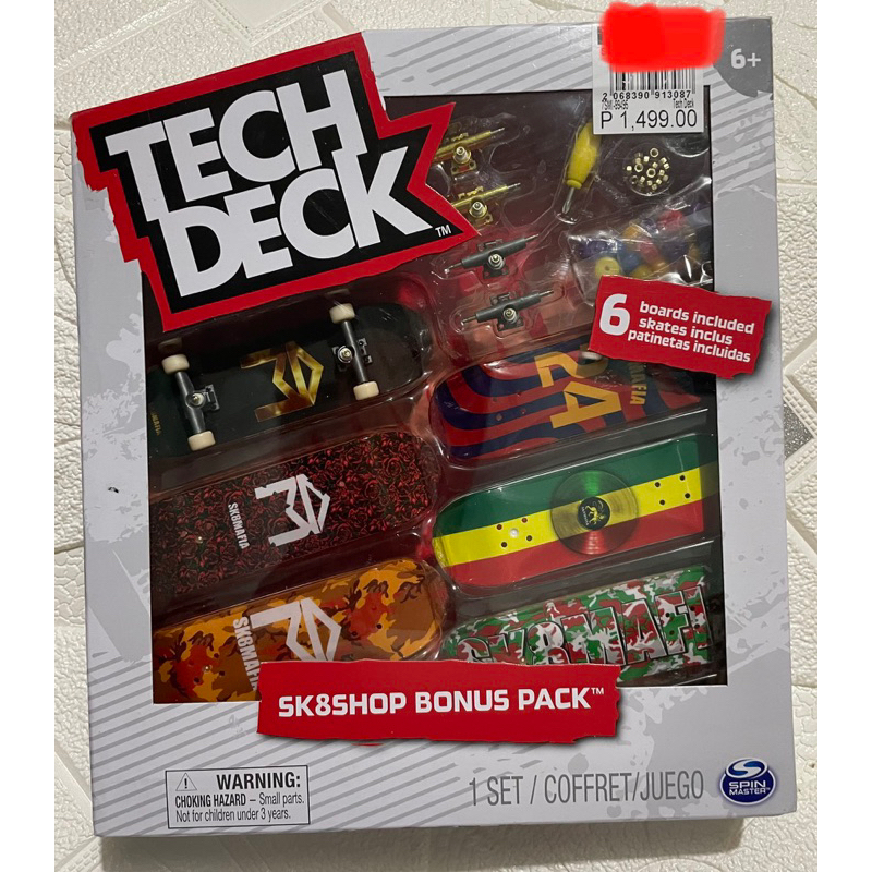 TECH DECK, Sk8shop Fingerboard Bonus Pack, Collectible And Customizable ...