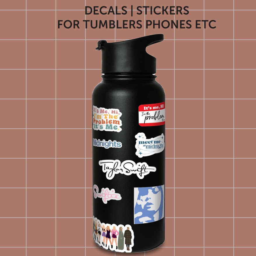 Taylor Swift: Midnights 8pcs Sticker Pack Laminated Waterproof Tumbler ...