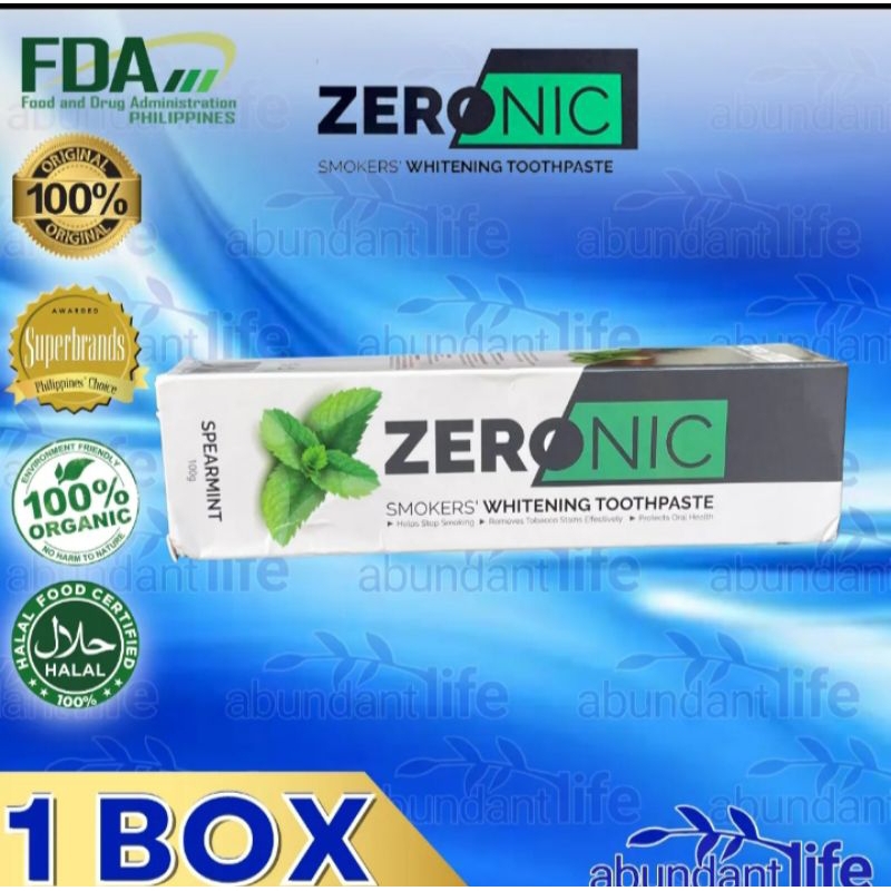 1 BOX ZERONIC SMOKERS WHITENING TOOTHPASTE | Shopee Philippines