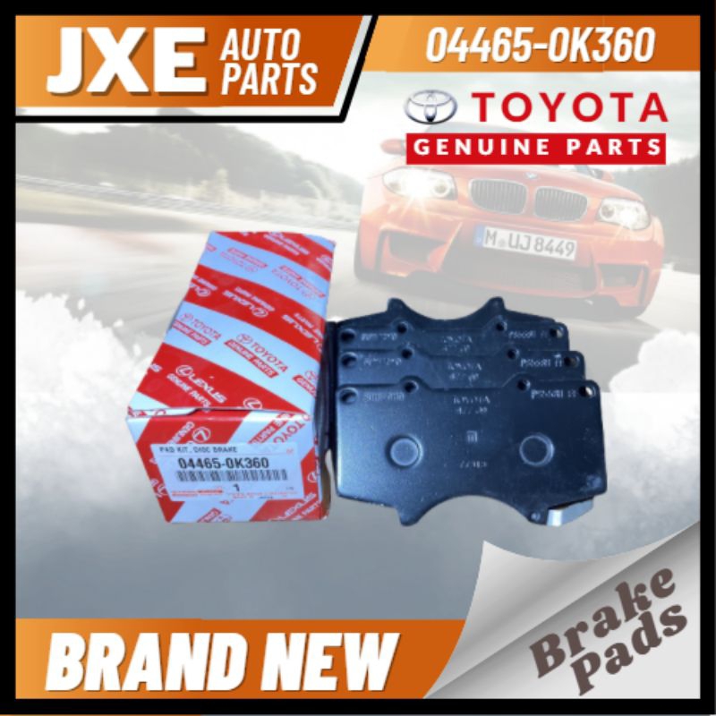 Toyota Brake Pads for FORTUNER / HILUX 20152022 (044650K360) Genuine