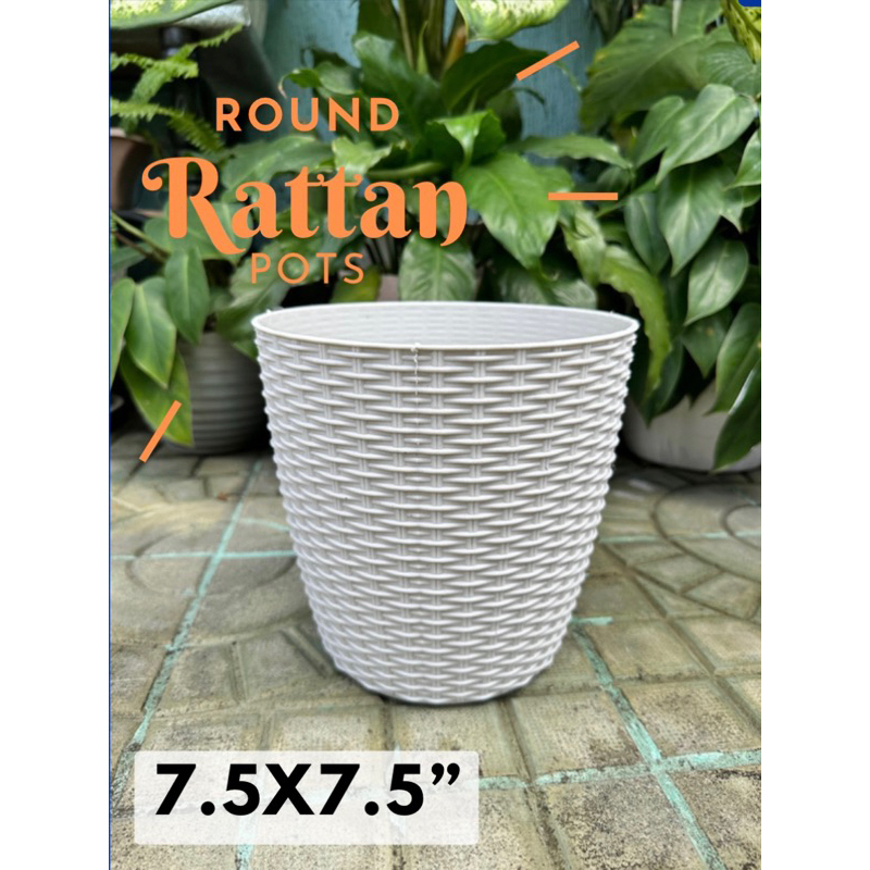Round Rattan Plastic Pot | Shopee Philippines