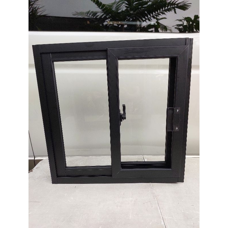 Aluminum sliding window with screen 60cm ×60cm matte black (new ...