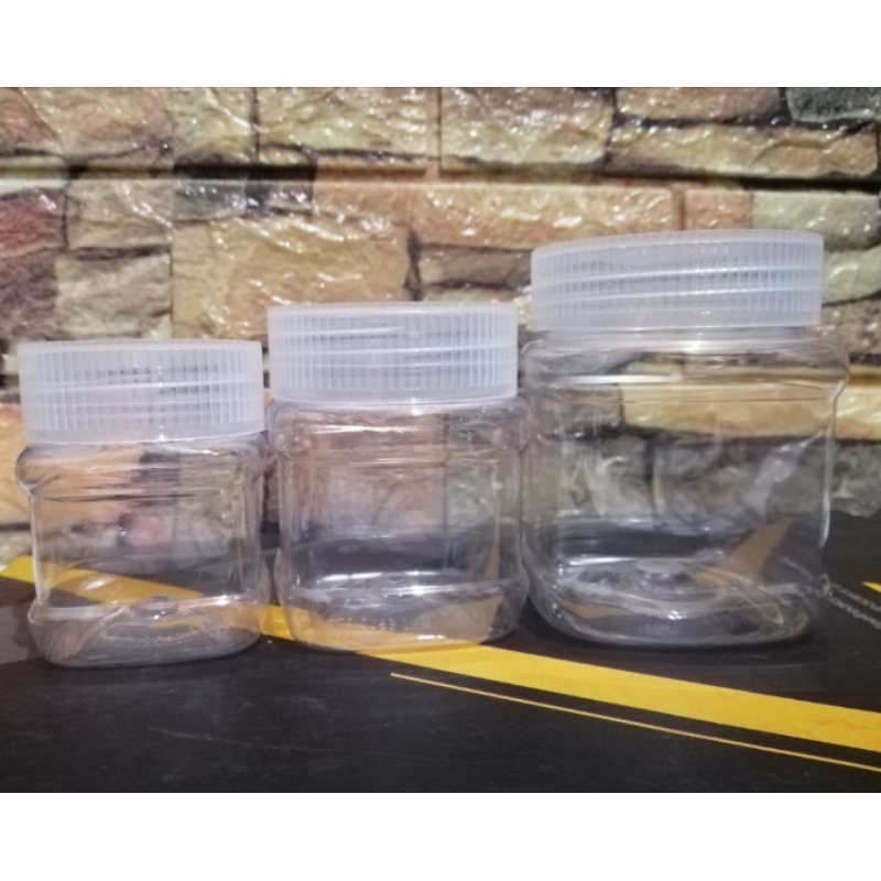 Honey Jar Plastic Square Container 4oz 118ml |6oz 177ml | 10.1oz 300ml ...